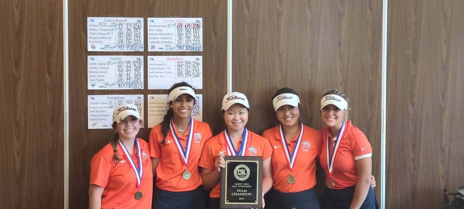 The Seven Lakes girls golf team took home gold at the district tournament and a spot in the regional tournament.
